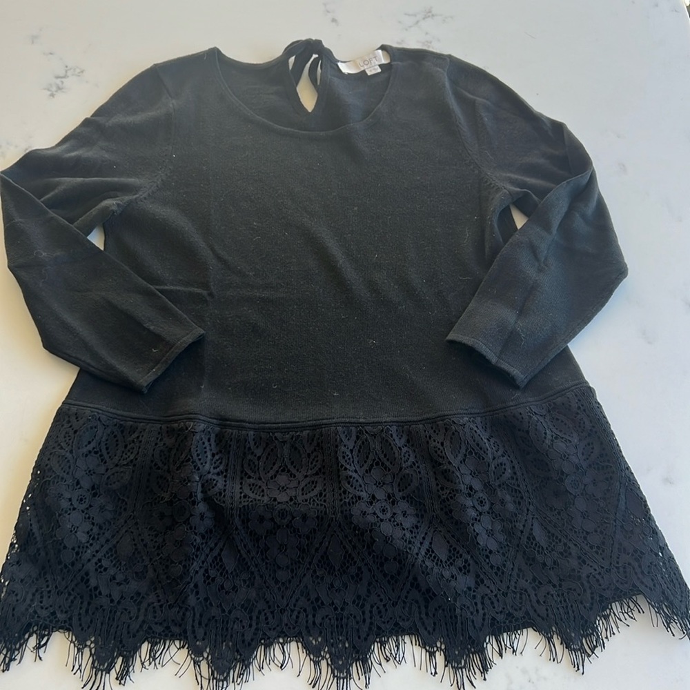 LOFT Lace Trim Sweater